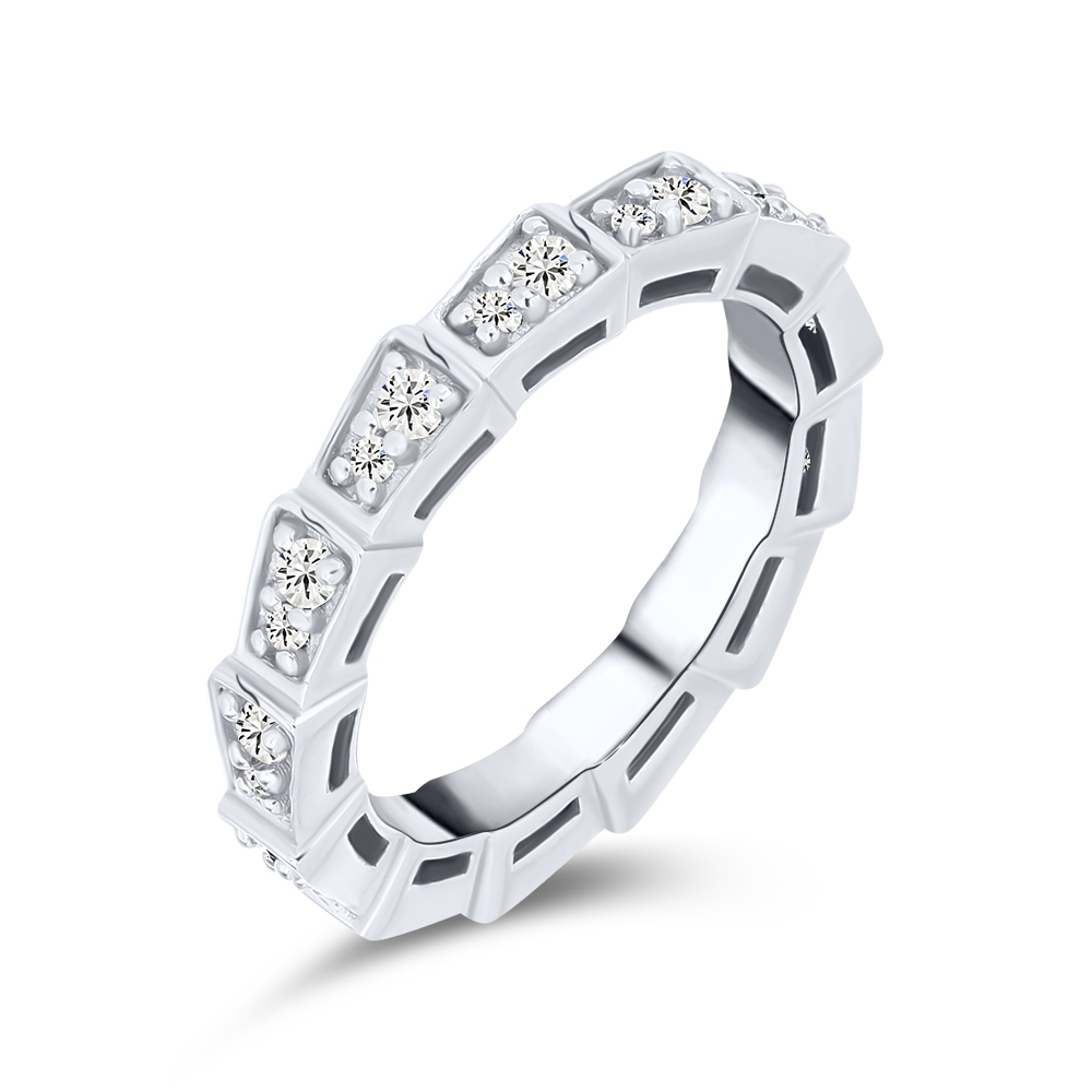Inel din argint  cu pietre Cubic Zirconia Incolor