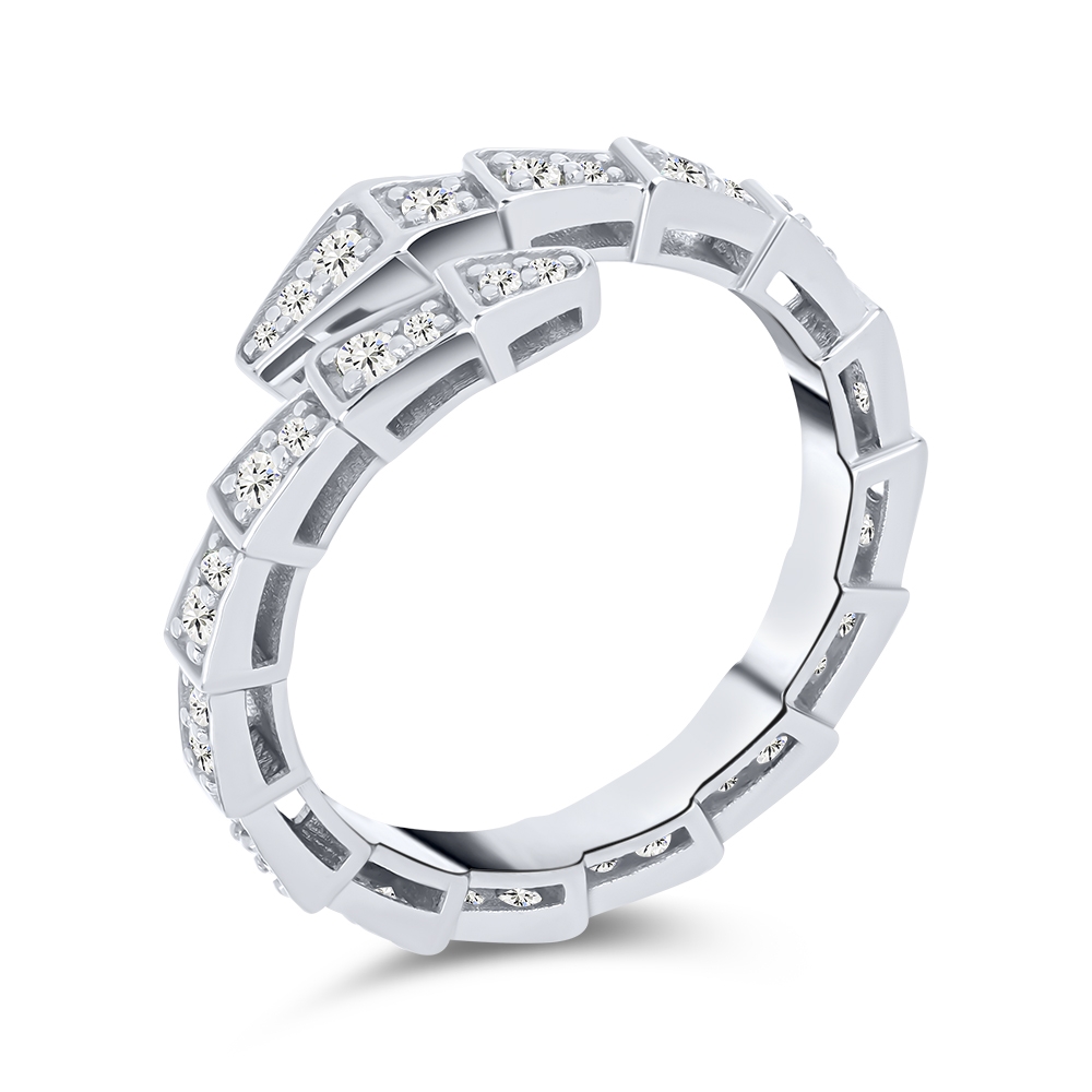 Inel din argint  cu pietre Cubic Zirconia Incolor