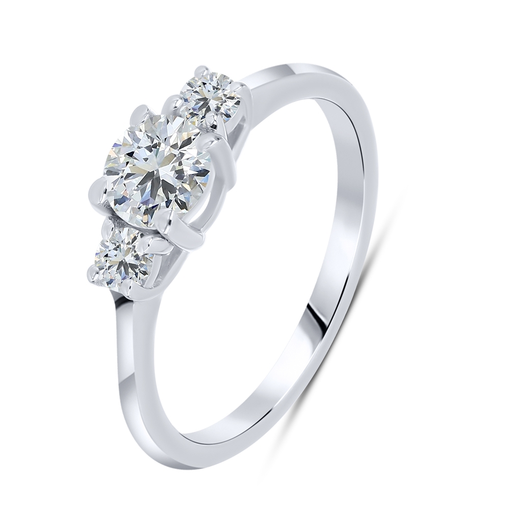 Inel din argint  cu pietre Cubic Zirconia Incolor