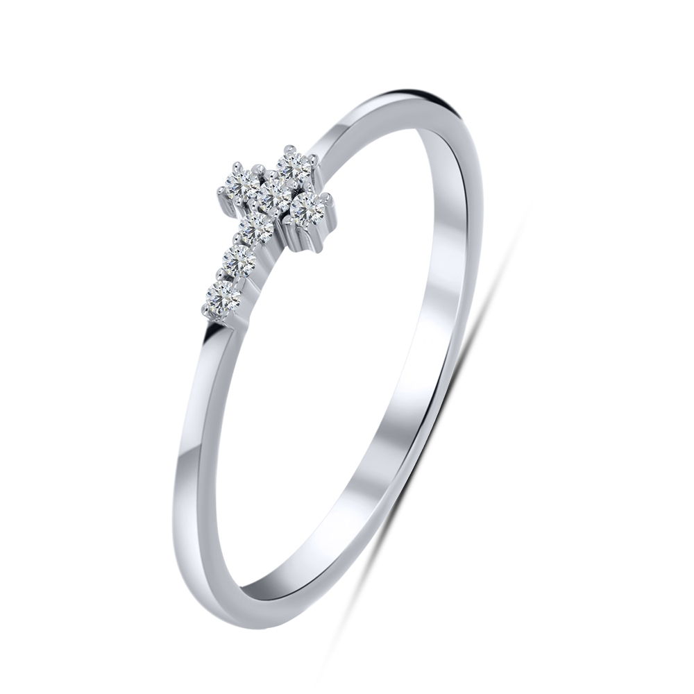 Inel din argint  cu pietre Cubic Zirconia Incolor