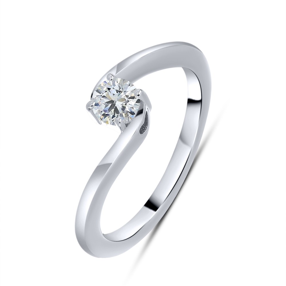 Inel din argint  cu pietre Cubic Zirconia Incolor