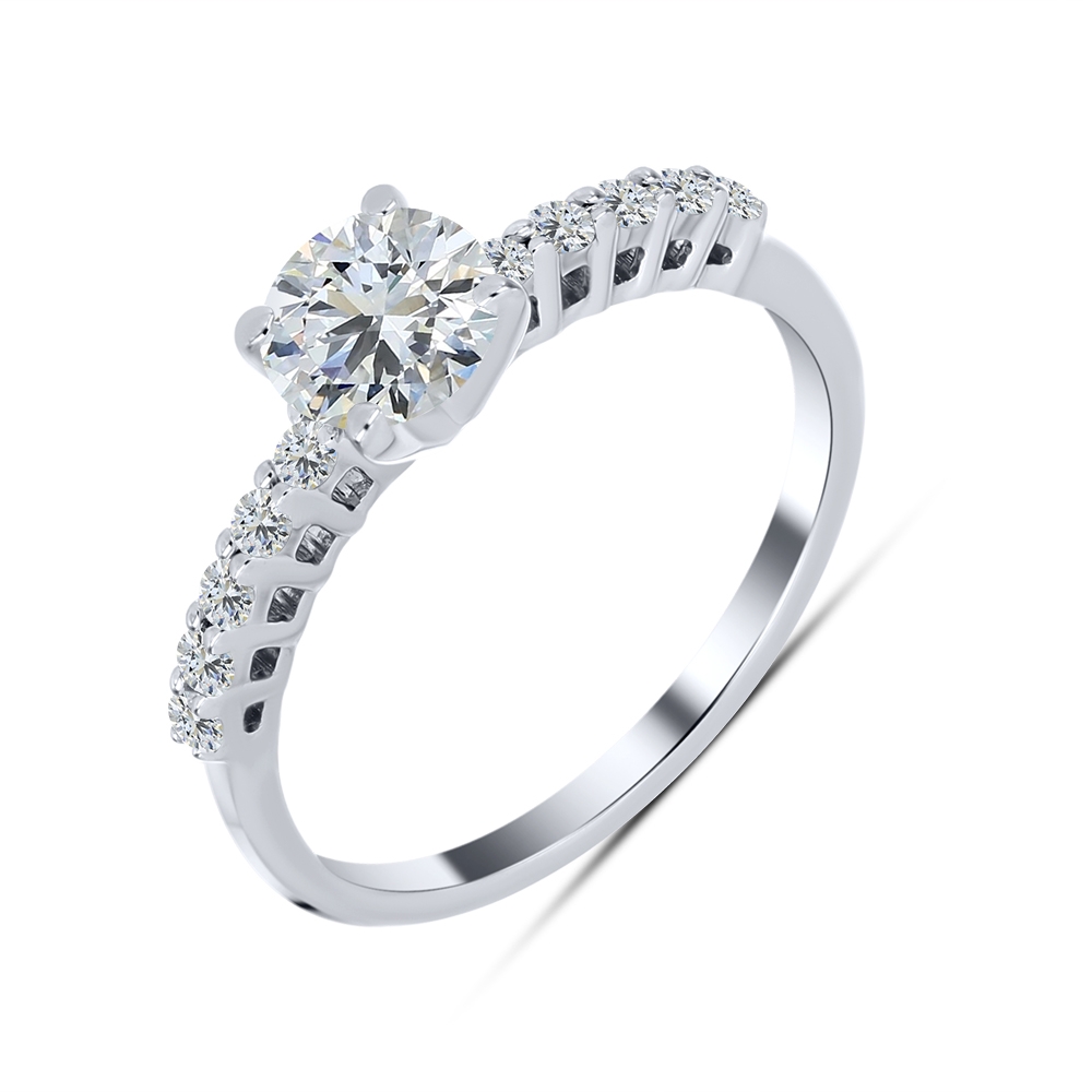 Inel din argint  cu pietre Cubic Zirconia Incolor