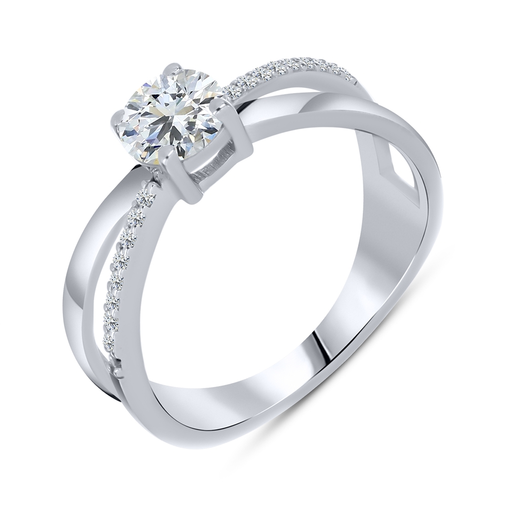 Inel din argint  cu pietre Cubic Zirconia Incolor