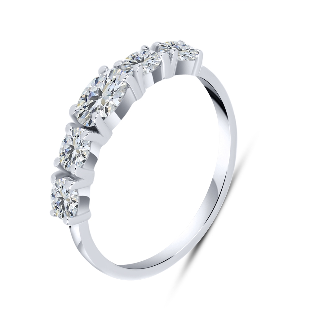 Inel din argint  cu pietre Cubic Zirconia Incolor