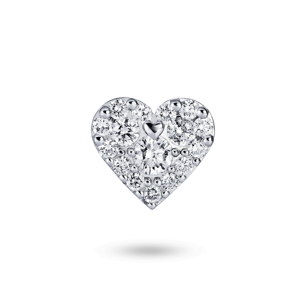 Pandantiv din aur alb cu pietre Diamant