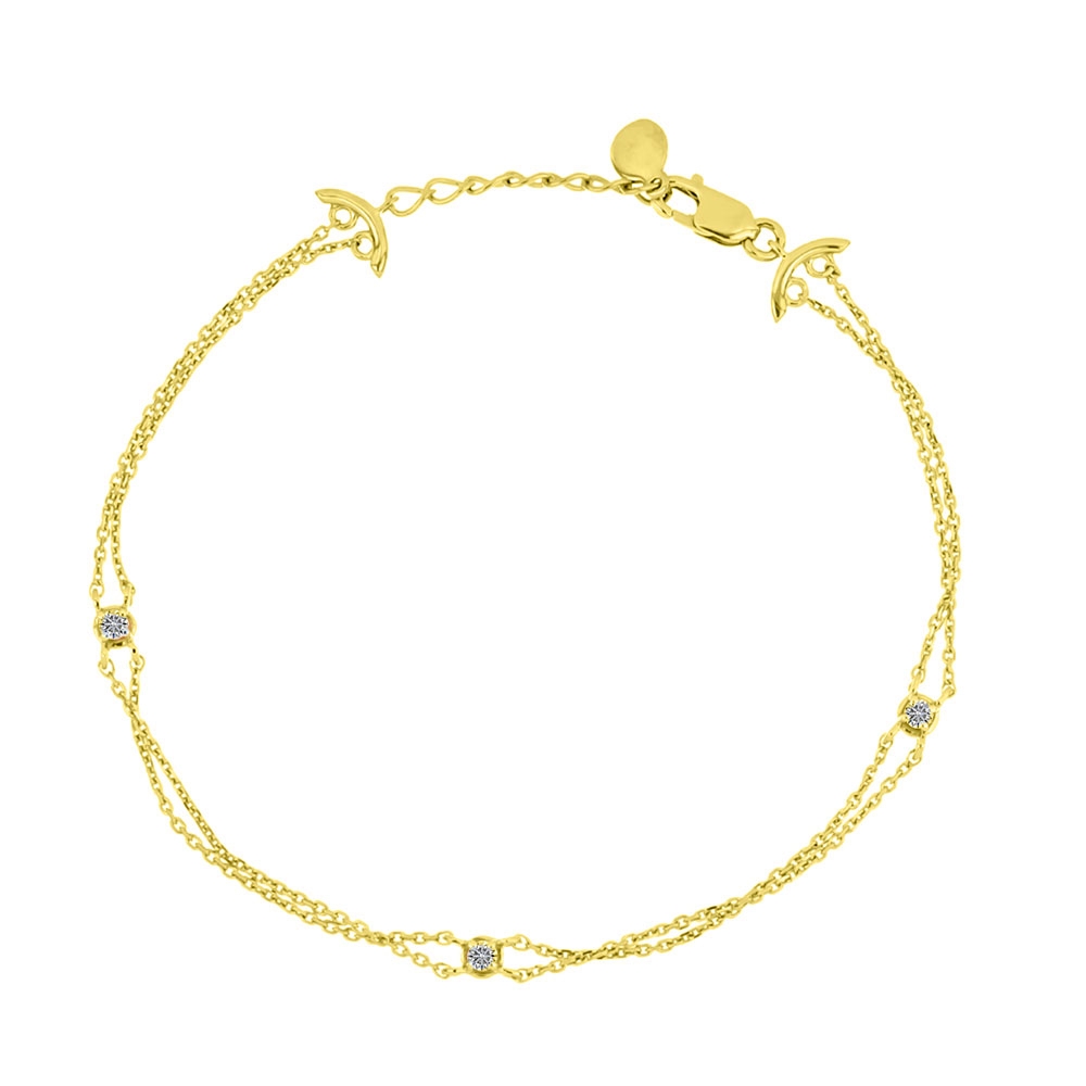 Brățară din aur galben cu pietre Diamant