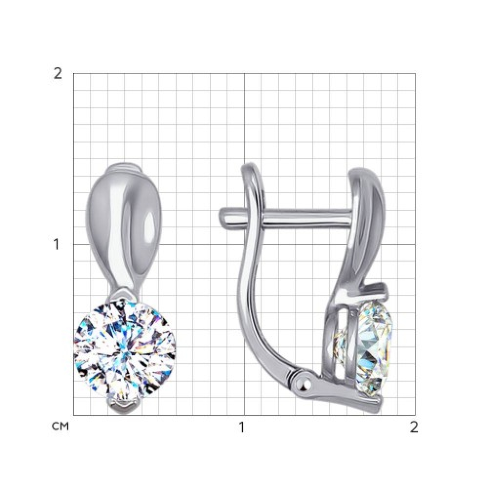Inel din aur alb cu pietre Cubic Zirconia Incolor