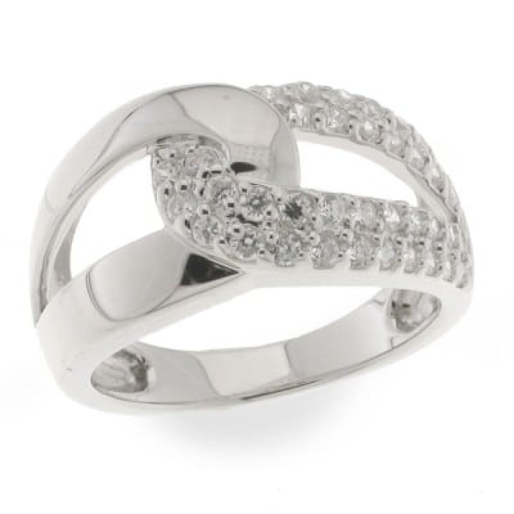 Inel din argint  cu pietre Cubic Zirconia Incolor