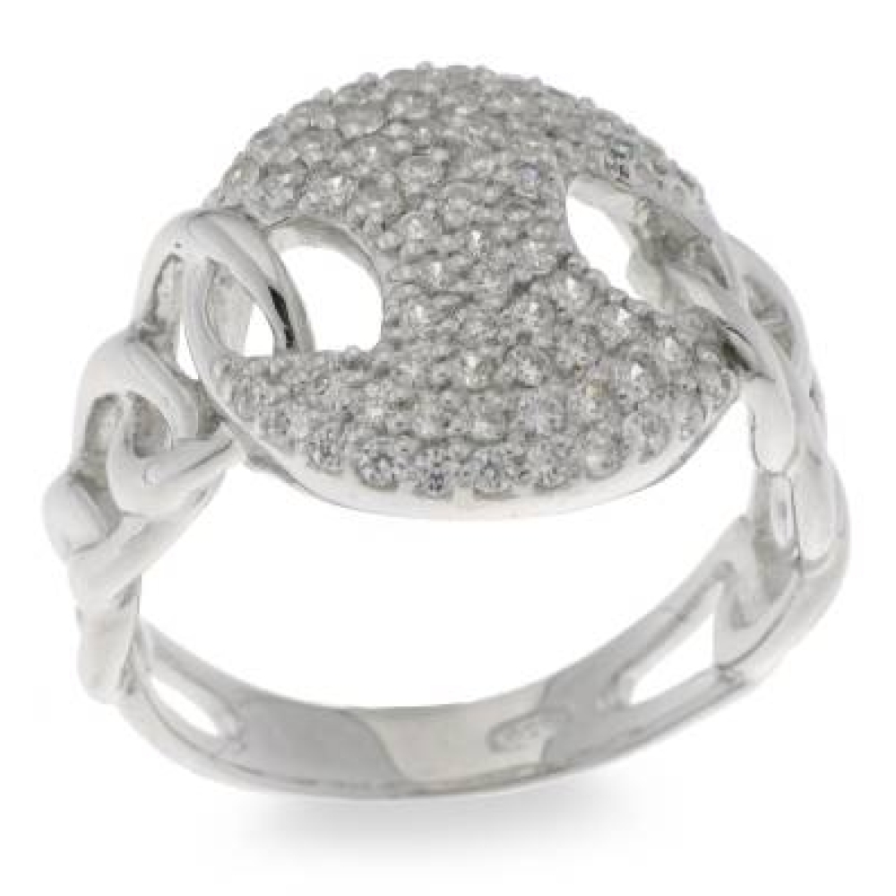 Inel din argint  cu pietre Cubic Zirconia Incolor