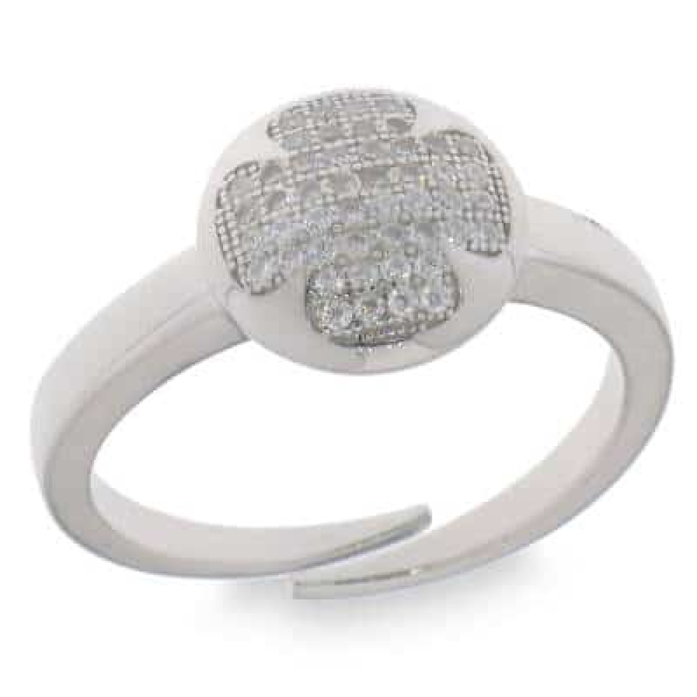 Inel din argint  cu pietre Cubic Zirconia Incolor