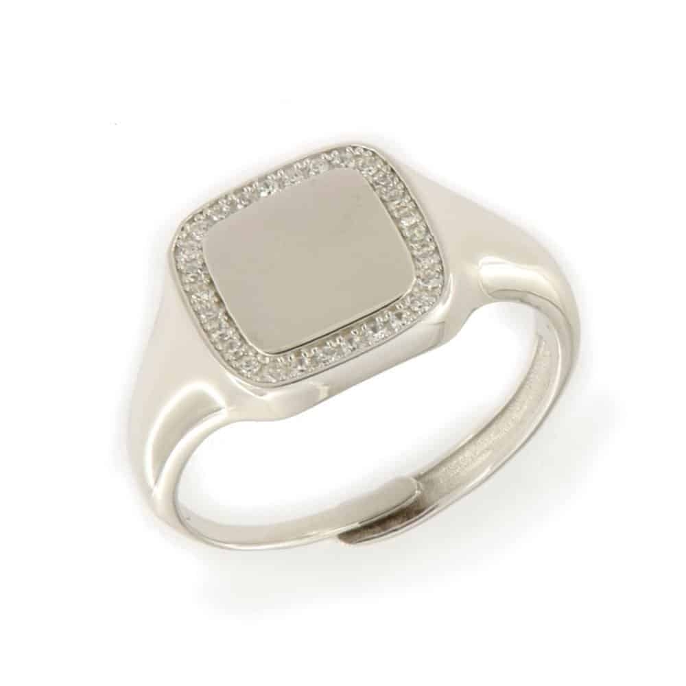 Inel din argint  cu pietre Cubic Zirconia Incolor