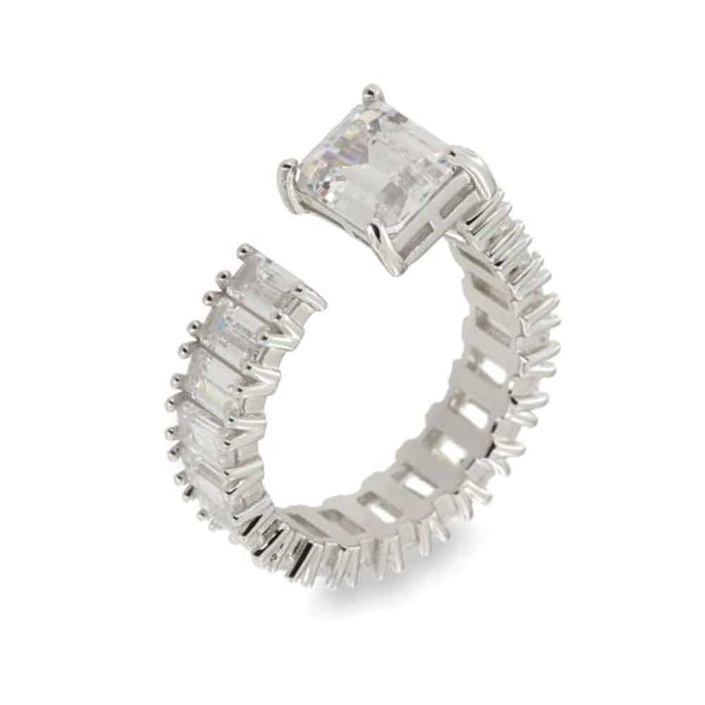 Inel din argint  cu pietre Cubic Zirconia Incolor