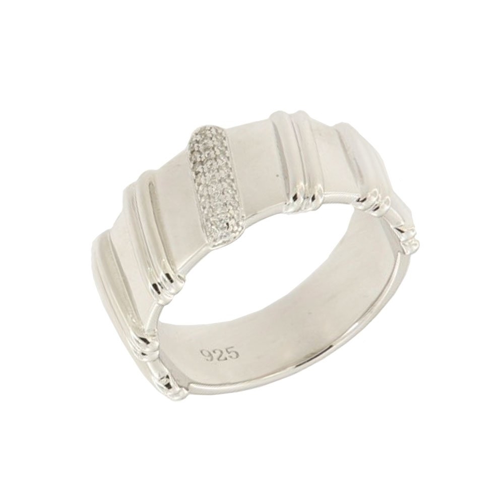 Inel din argint  cu pietre Cubic Zirconia Incolor