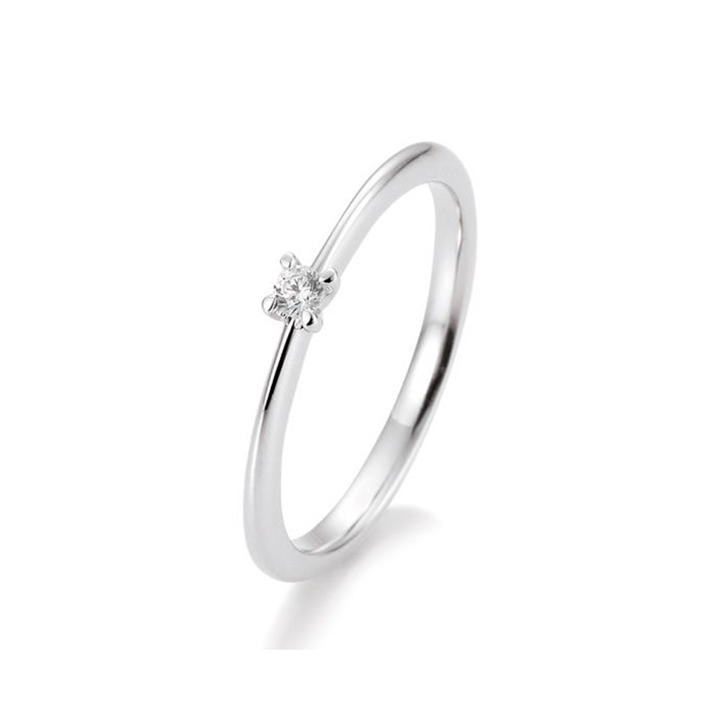 Inel din aur alb cu pietre Diamant