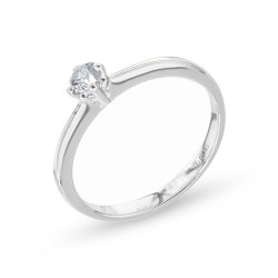 Inel din aur alb cu pietre Diamant