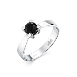 Inel din aur alb cu pietre Diamant, Diamant negru