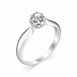 Inel din aur alb cu pietre Diamant