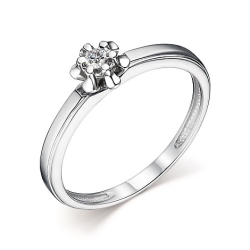 Inel din aur alb cu pietre Diamant