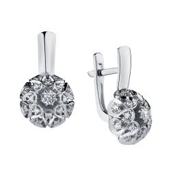 Inel din aur alb cu pietre Diamant