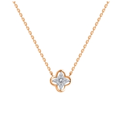 Colier din aur roz cu pietre Diamant