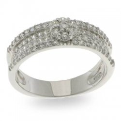 Inel din argint  cu pietre Cubic Zirconia Incolor