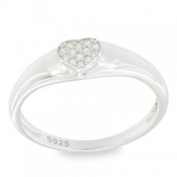 Inel din argint  cu pietre Cubic Zirconia Incolor