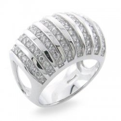 Inel din argint  cu pietre Cubic Zirconia Incolor