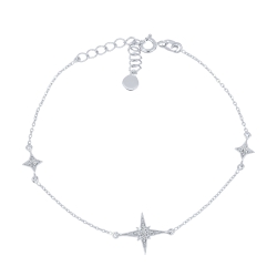 Brățară din argint  cu pietre Cubic Zirconia Incolor