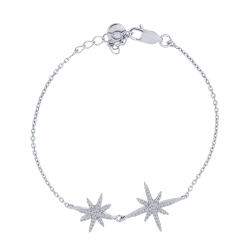 Brățară din argint  cu pietre Cubic Zirconia Incolor