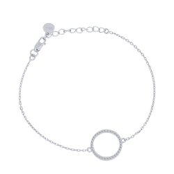 Brățară din argint  cu pietre Cubic Zirconia Incolor