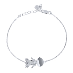 Brățară din argint  cu pietre Cubic Zirconia Incolor