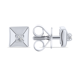 Cercei Pusete din argint  cu pietre Diamant
