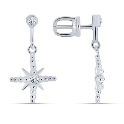 Cercei Suspendați din argint  cu pietre Cubic Zirconia Incolor
