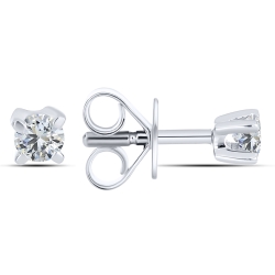 Cercei Pusete din argint  cu pietre Cubic Zirconia Incolor