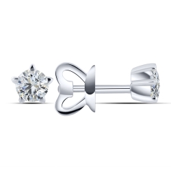Cercei Pusete din argint  cu pietre Cubic Zirconia Incolor