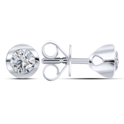 Cercei Pusete din argint  cu pietre Cubic Zirconia Incolor