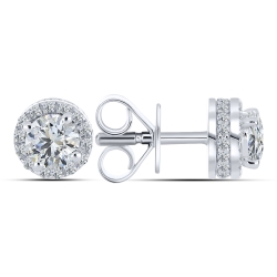Cercei Pusete din argint  cu pietre Cubic Zirconia Incolor