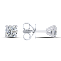 Cercei Pusete din argint  cu pietre Cubic Zirconia Incolor