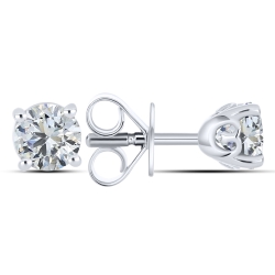 Cercei Pusete din argint  cu pietre Cubic Zirconia Incolor