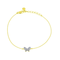 Brățară din aur galben cu pietre Cubic Zirconia Incolor