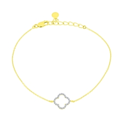 Brățară din aur galben cu pietre Cubic Zirconia Incolor