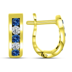 Cercei din aur galben cu pietre Cubic Zirconia Incolor, Nanotopaz