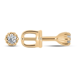 Cercei din aur roz cu pietre Cubic Zirconia Incolor