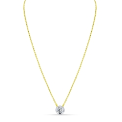 Colier din aur galben cu pietre Cubic Zirconia Incolor