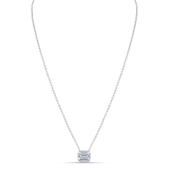 Colier din aur alb cu pietre Cubic Zirconia Incolor