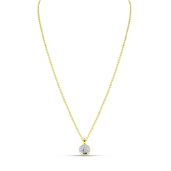 Colier din aur galben cu pietre Cubic Zirconia Incolor