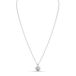 Colier din aur alb cu pietre Cubic Zirconia Incolor