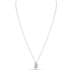 Colier din aur alb cu pietre Cubic Zirconia Incolor
