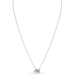 Colier din aur alb cu pietre Cubic Zirconia Incolor