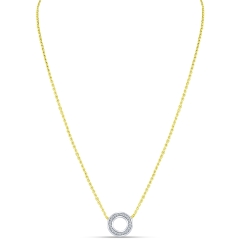 Colier din aur galben cu pietre Cubic Zirconia Incolor